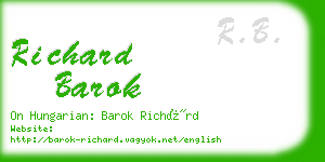 richard barok business card